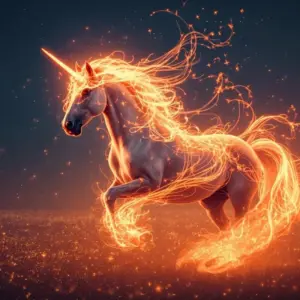 unicorn fire horse celestial new moon